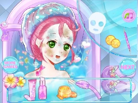 婴儿水疗游戏的女孩_0