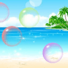 流行气球海滩蓬勃发展
