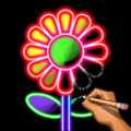 绘制夜光鲜花
